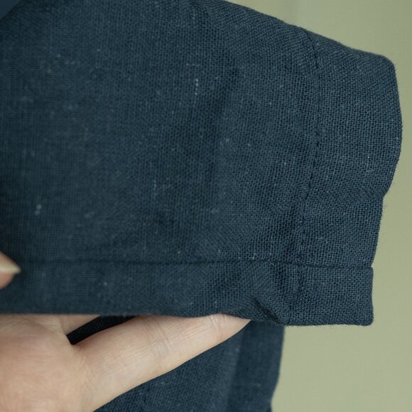 Mare Sole Amore Linen Pant High Rise Ultra Wide Leg Minimal Scandi GIrl Trouser - Picture 7 of 9